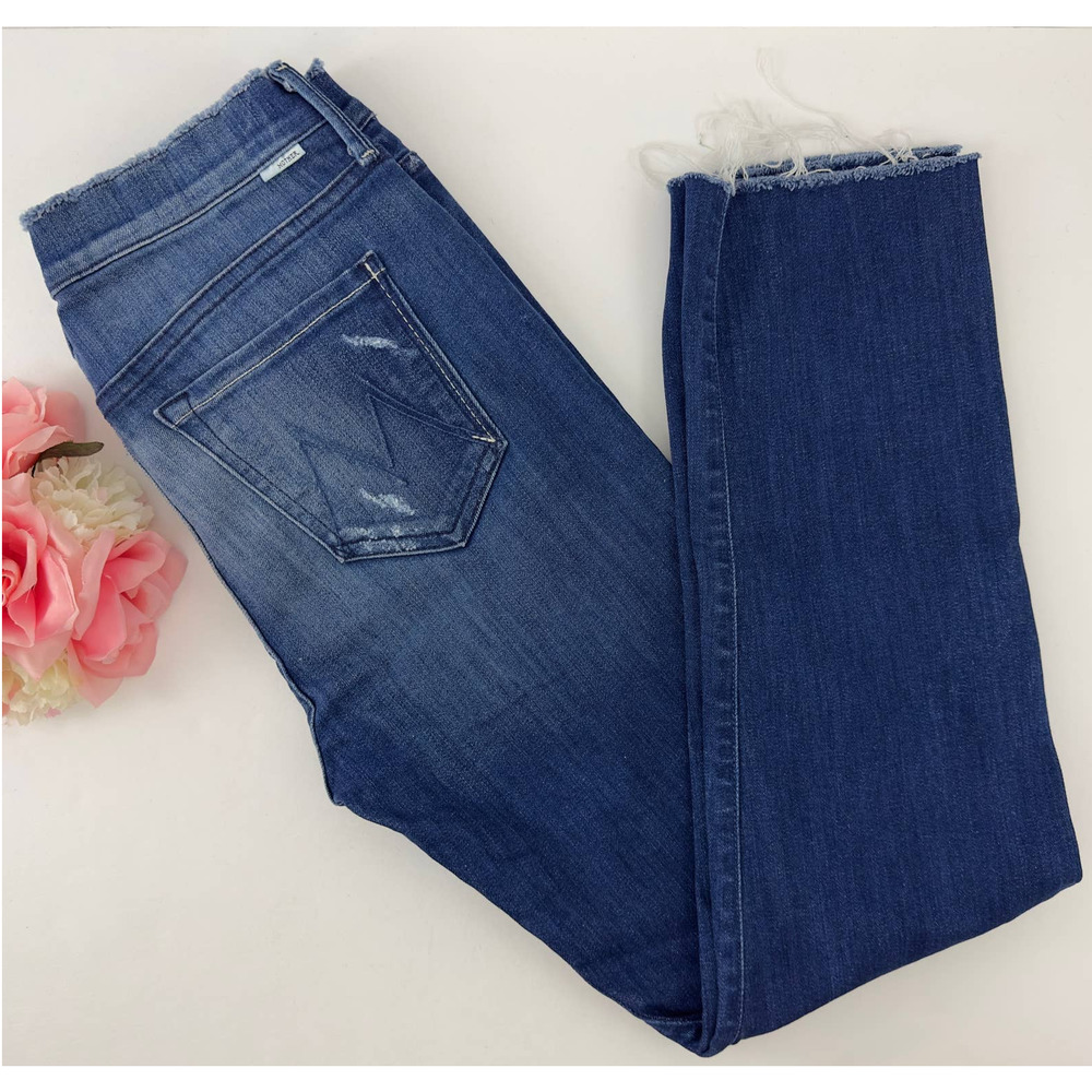 Mother dark wash denim skinny‎ jeans